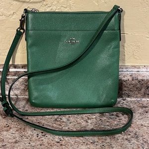 Green crossbody coach purse